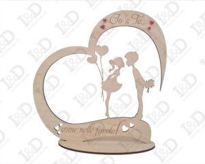 Cuore in legno S. Valentino-io e te…-decorazioni laser legno