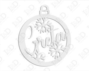 Pallina in plexiglass con nome-fiocchi di neve-decorazione taglio laser