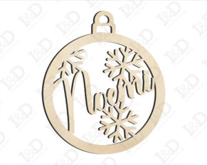 Pallina con nome-fiocchi di neve-decorazione taglio laser