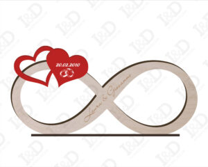 Infinito San Valentino in legno-amore eterno-decorazione laser legno