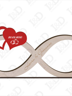 Infinito San Valentino in legno-amore eterno-decorazione laser legno