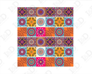 Adesivo per scale-sfumature di arancio-decorazione per scale