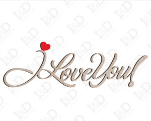 Scritta in legno amore-I love you-dec