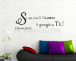 Adesivo murale frase Herman Hesse "SE SO COS'È L'AMORE..."