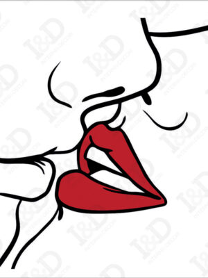 Adesivo da parete amore-Kiss-adesivo murale