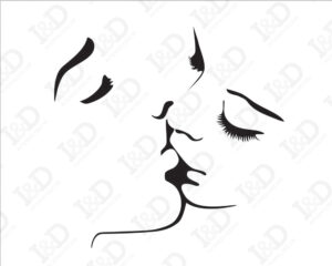 Adesivo da parete amore-un romantico bacio-adesivo murale