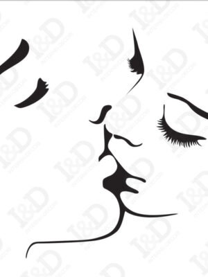 Adesivo da parete amore-un romantico bacio-adesivo murale