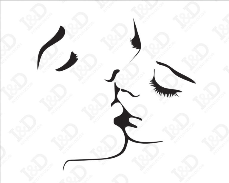 Adesivo da parete amore "ROMANTICO BACIO"