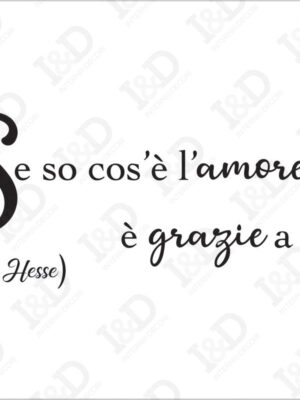 Adesivo da parete frase amore-Se so cos’è l’amore-adesivo murale