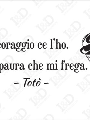 Adesivo da parete frase Totò-adesivo murale