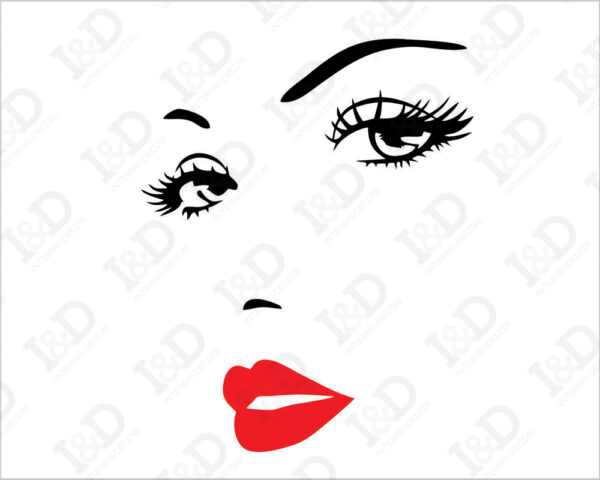 Adesivo da parete donna "VISO SENSUALE"