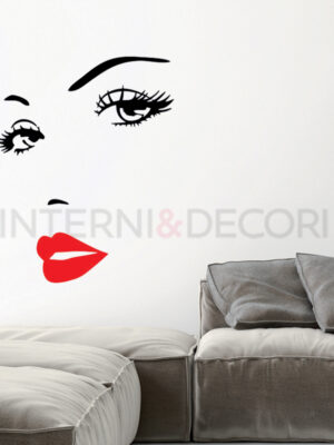 Adesivo da parete donna "VISO SENSUALE"