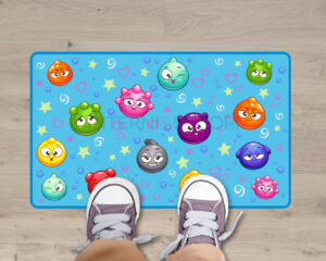 Tappeto adesivo bambini "QUANTE BOLLICINE!"