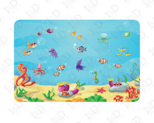 Tappeto adesivo bambini-viaggio negli abissi-Adesivo per pavimento