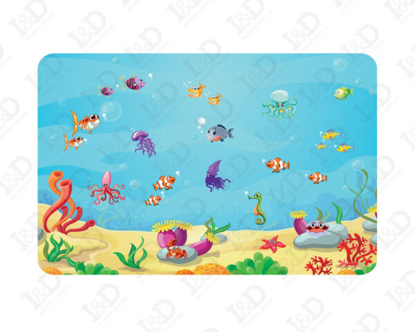 Tappeto adesivo bambini "VIAGGIO NEGLI ABISSI" - Adesivo per pavimento