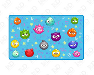 Tappeto adesivo bambini-quante bollicine!-Adesivo per pavimento