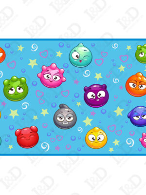 Tappeto adesivo bambini-quante bollicine!-Adesivo per pavimento