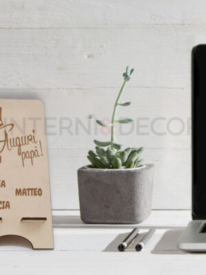 Portacellulare in legno festa del papà "AUGURI PAPÀ"