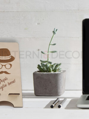 Portacellulare in legno festa del papà "TI VOGLIO BENE"