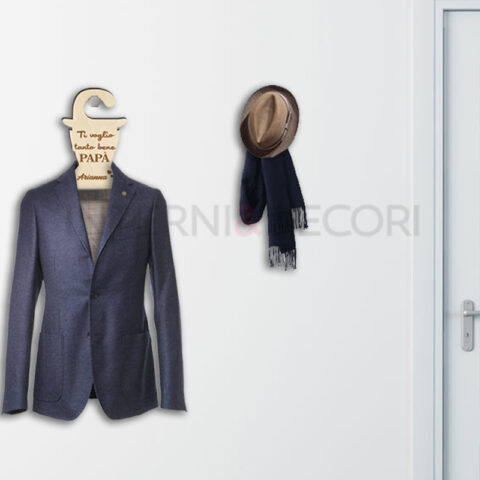 Gruccia in legno festa del papà "TI VOGLIO TANTO BENE"