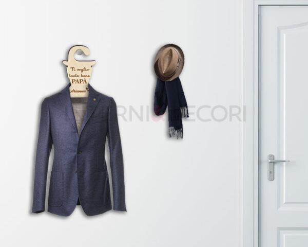 Gruccia in legno festa del papà "TI VOGLIO TANTO BENE"