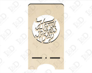 Portacellulare in legno papà-Happy father’s day-Decorazione taglio laser