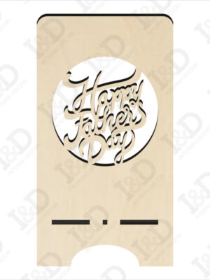 Portacellulare in legno papà-Happy father’s day-Decorazione taglio laser