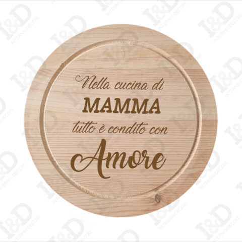 Tagliere festa della mamma-nella cucina…-decorazione laser legno