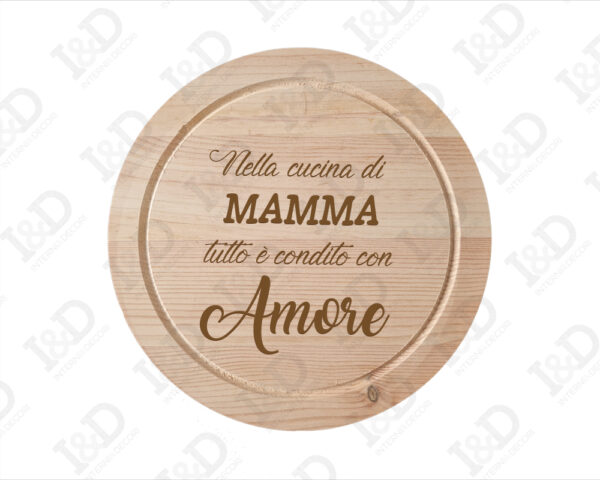 Tagliere in legno festa della mamma "L'INGREDIENTE SEGRETO"