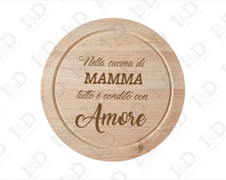 Tagliere in legno festa della mamma "L'INGREDIENTE SEGRETO"