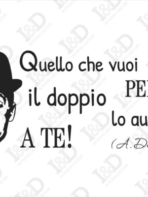 Adesivo frase Totò-quello che vuoi per me-adesivo murale