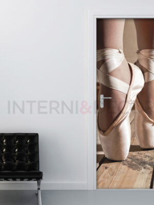 Decorazione adesiva porte danza "SCARPETTE DA BALLO"