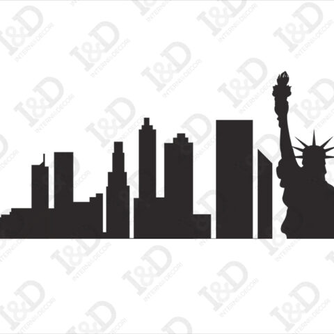 new york-adesivo murale città