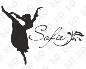 Adesivo murale danza-la mia piccola ballerina-adesivo con nome