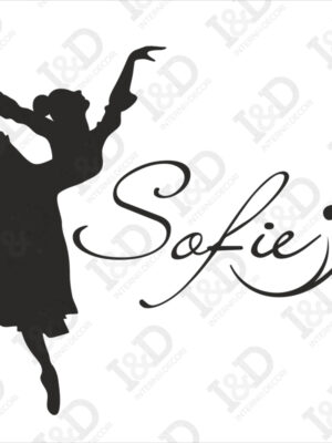 Adesivo murale danza-la mia piccola ballerina-adesivo con nome