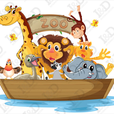 Adesivo murale bambini-sull’arca di Noè