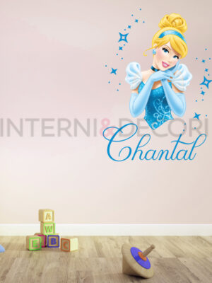 Adesivo da parete Disney "CINDERELLA TRA STELLINE"