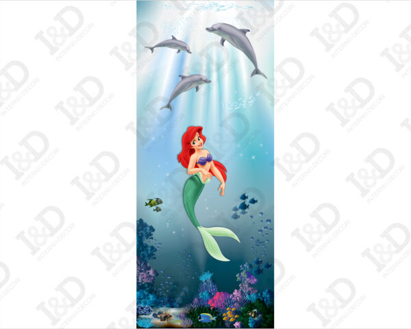 Decoro porta Sirenetta "ARIEL IN FONDO AL MAR"