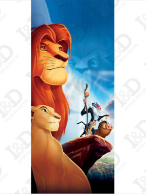 Adesivo per porte bimbi-il re leone-decoro per porte