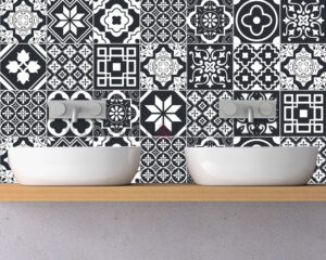 Adesivi per piastrelle "BLACK AZULEJOS"