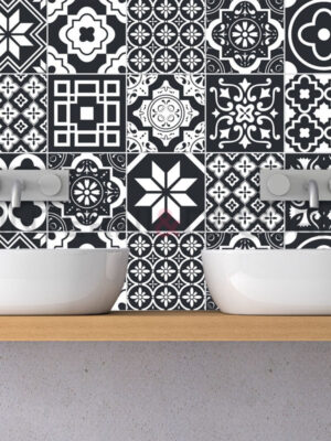 Adesivi per piastrelle "BLACK AZULEJOS"