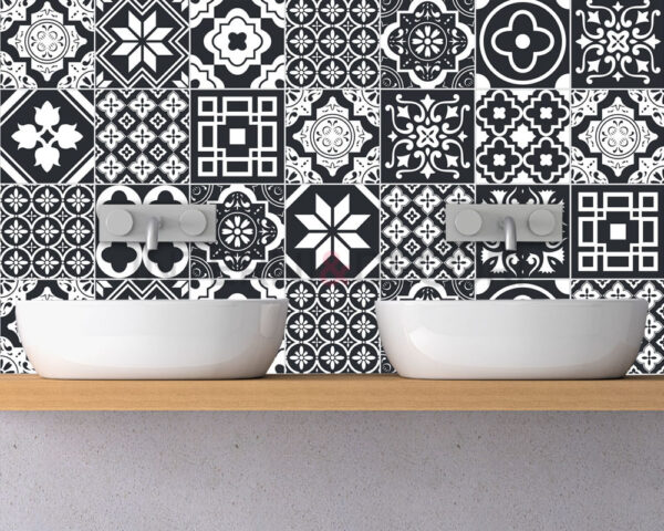 Adesivi per piastrelle "BLACK AZULEJOS"