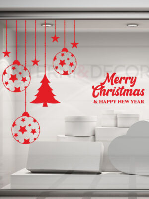 Vetrofania Merry Christmas "FESTONI NATALIZI"