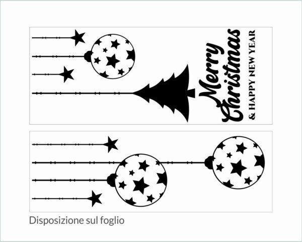 Vetrofania Merry Christmas "FESTONI NATALIZI"