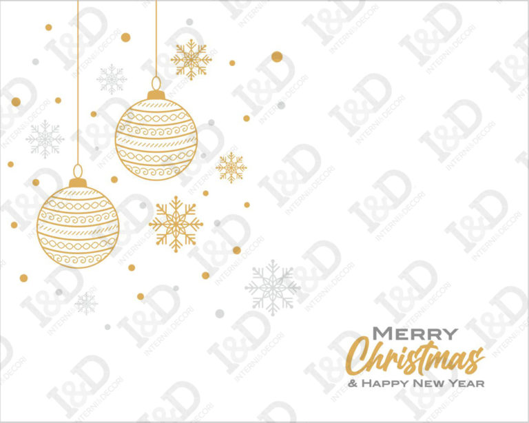 Decorazione per vetrine Merry Christmas "PALLINE E FIOCCHI"