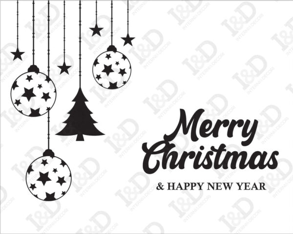 Vetrofania Merry Christmas "FESTONI NATALIZI"