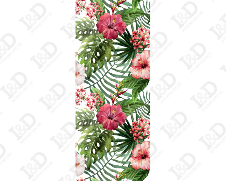 Decoro per porte "FIORI DI IBISCUS VIOLA"