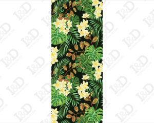Sfondo con piante tropicali-adesivo per porte