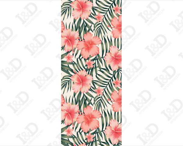 Decorazione adesiva per porte "FIORI DI IBISCUS"