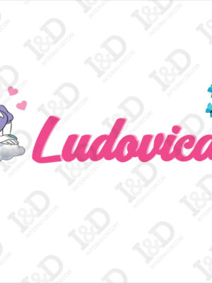 Minnie e Paperina-adesivo murale con nome